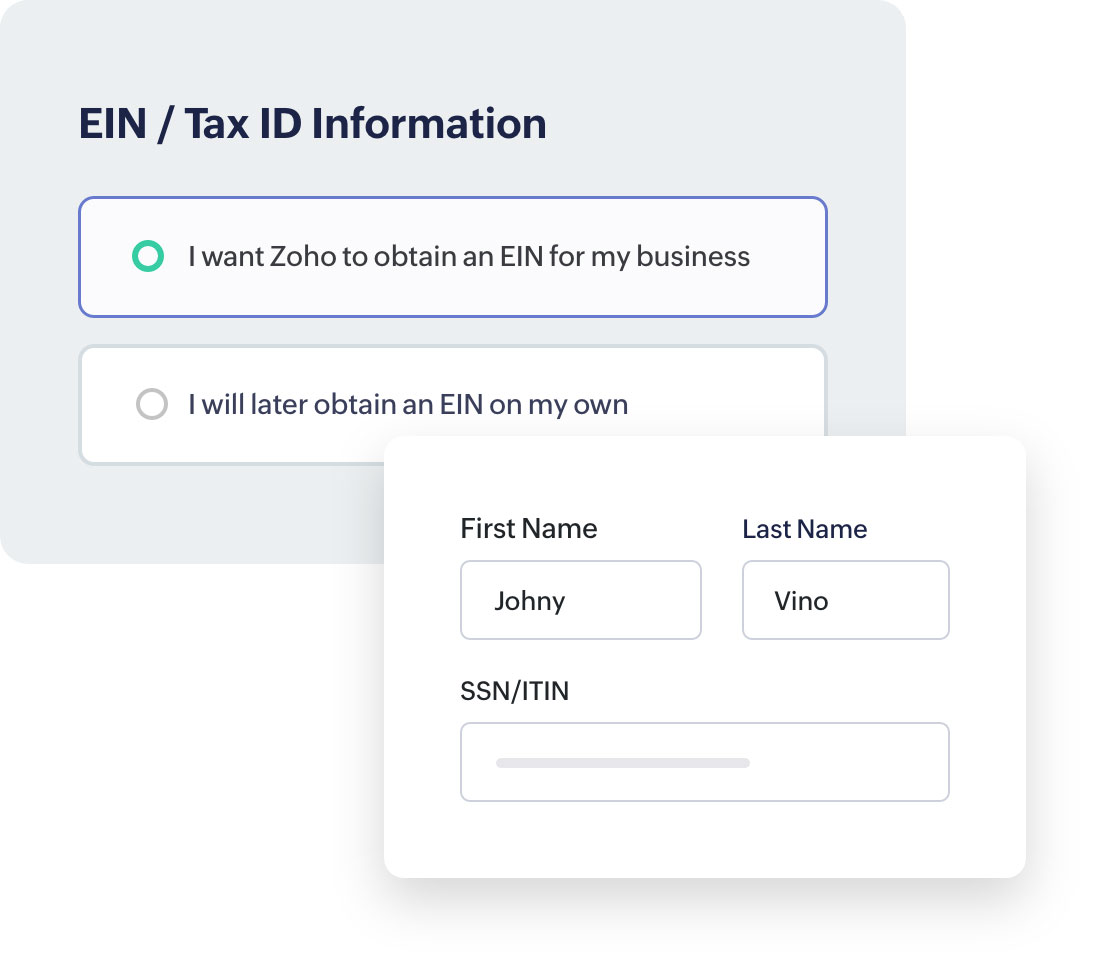 How to Use Zoho Start to Set Up Your Business 4 zoho start ein number LLC