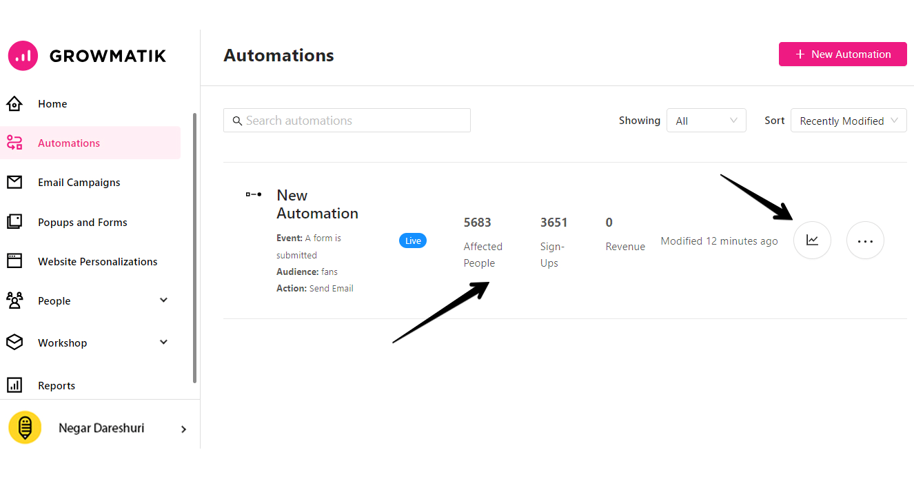 Growmatik-automation-analytics