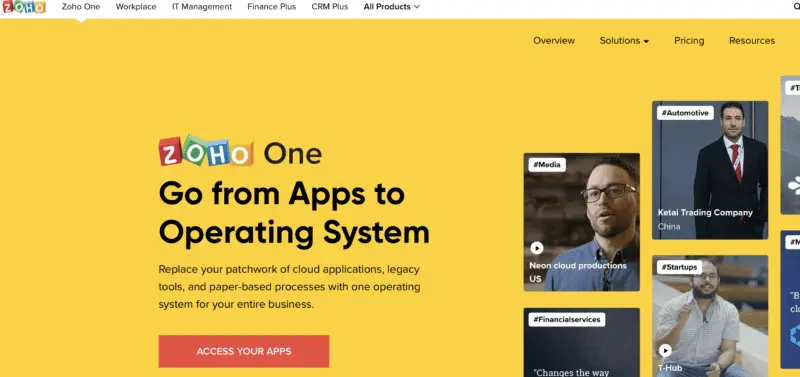 Safe AI Options for Small Business Owners Worried About Data Privacy 1 Zoho One - The Operating System for Small Business